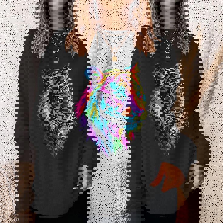 虎 大型猫 野生動物 虎 猫好き かわいい虎 スウェットシャツ 彼女への贈り物