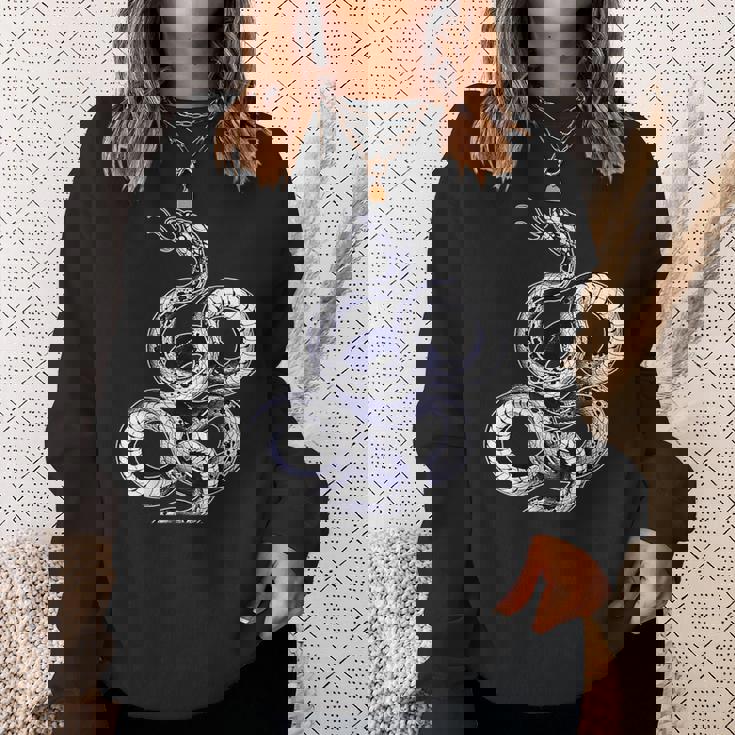 蛇蛇スリザリングブラックワーク スウェットシャツ 彼女への贈り物