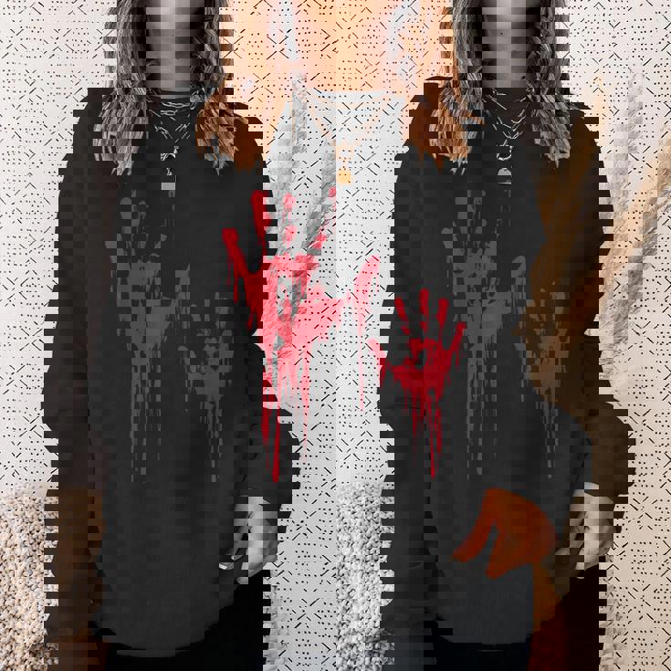 血のスプラッターハロウィーンのゾンビの犠牲者 スウェットシャツ 彼女への贈り物