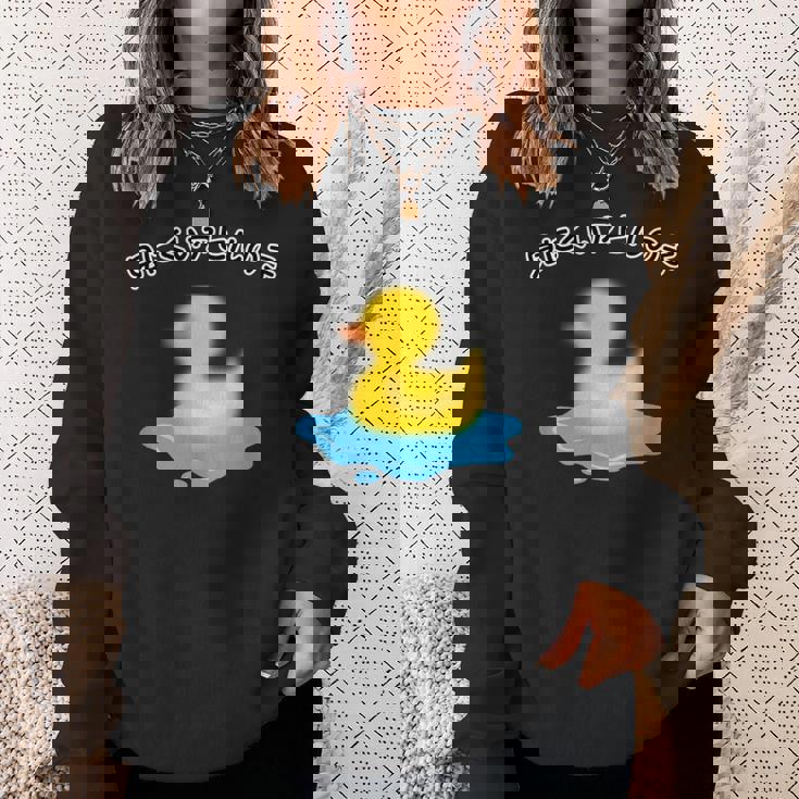 見にくいアヒルの子 動物 個性的 面白い 飲み会 ネタ ギャグ ボケ 宴会 笑える スウェットシャツ 彼女への贈り物