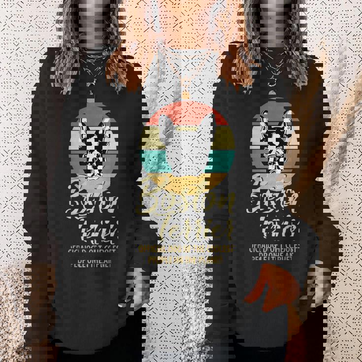 誇り高きボストンテリア オーナーシャツ、ボストンテリア 子犬 スウェットシャツ 彼女への贈り物