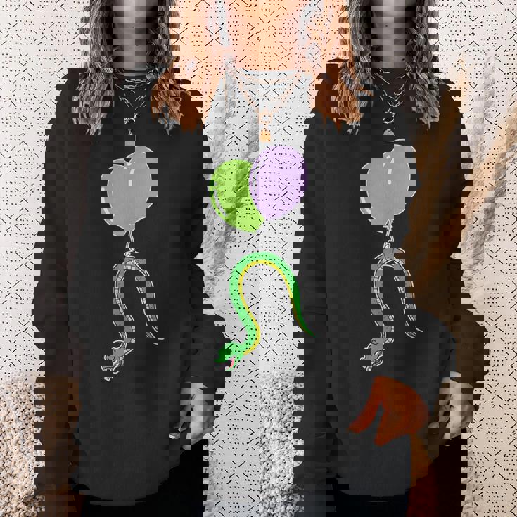 誕生日バルーン付き蛇 スウェットシャツ 彼女への贈り物