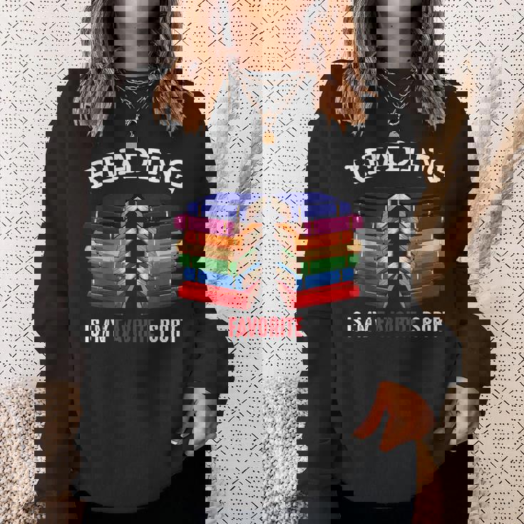 読書は私の好きなスポーツです 本好き 趣味 文学 スウェットシャツ 彼女への贈り物