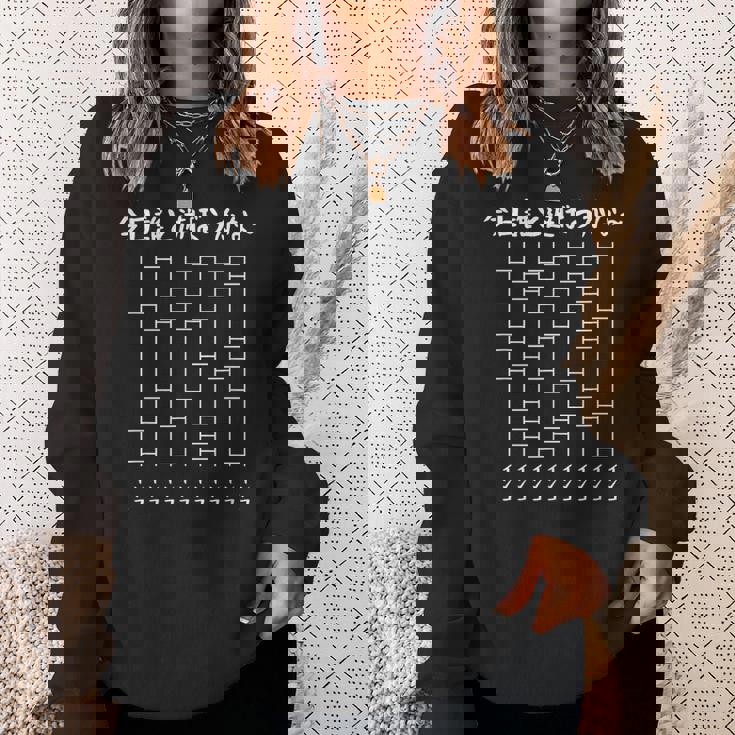 誰と遊ぼうかなー あみだくじの面白ネタ インコ あみだくじ ギャグ ジョーク インコ好き おもしろ スウェットシャツ 彼女への贈り物