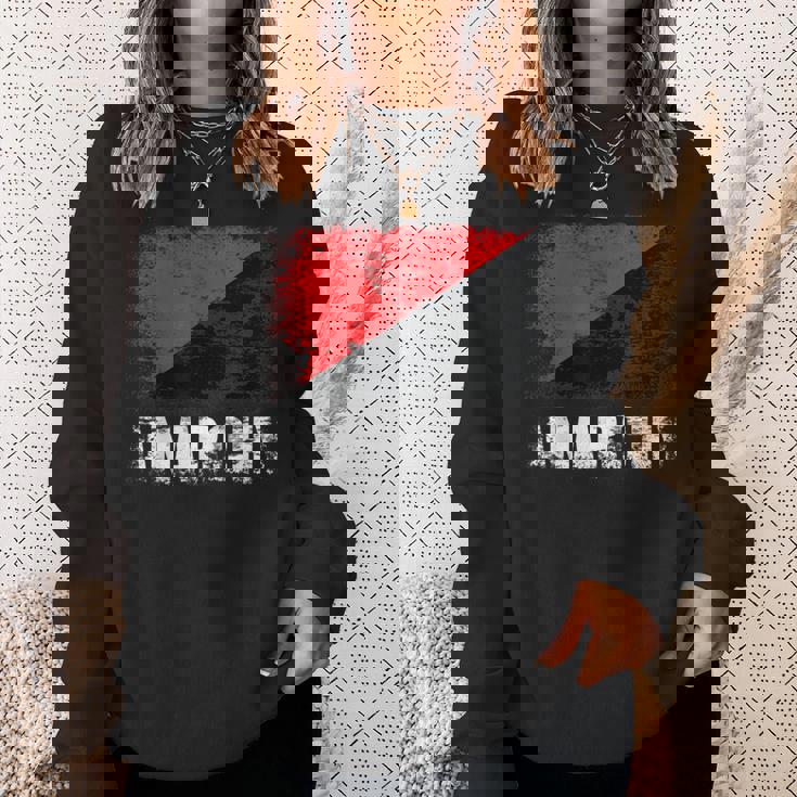 赤黒アナーキーフラッグtシャツ スウェットシャツ 彼女への贈り物