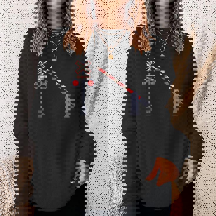 踏切バリアサイン ハロウィン コスチューム Diy スウェットシャツ 彼女への贈り物