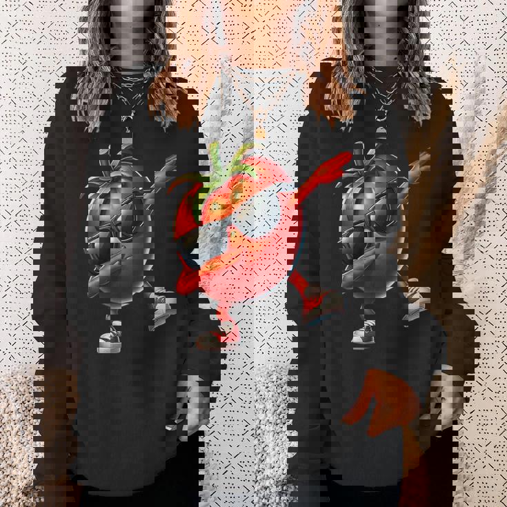 軽くたたくトマト ダンシング 軽くたたくトマト フルーツ スウェットシャツ 彼女への贈り物