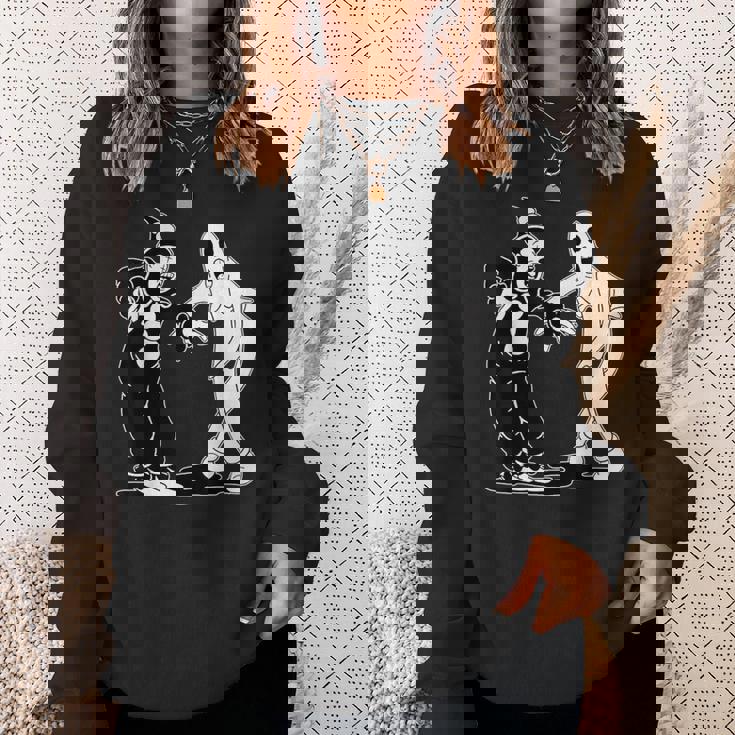 道化師のココと幽霊の踊り スウェットシャツ 彼女への贈り物