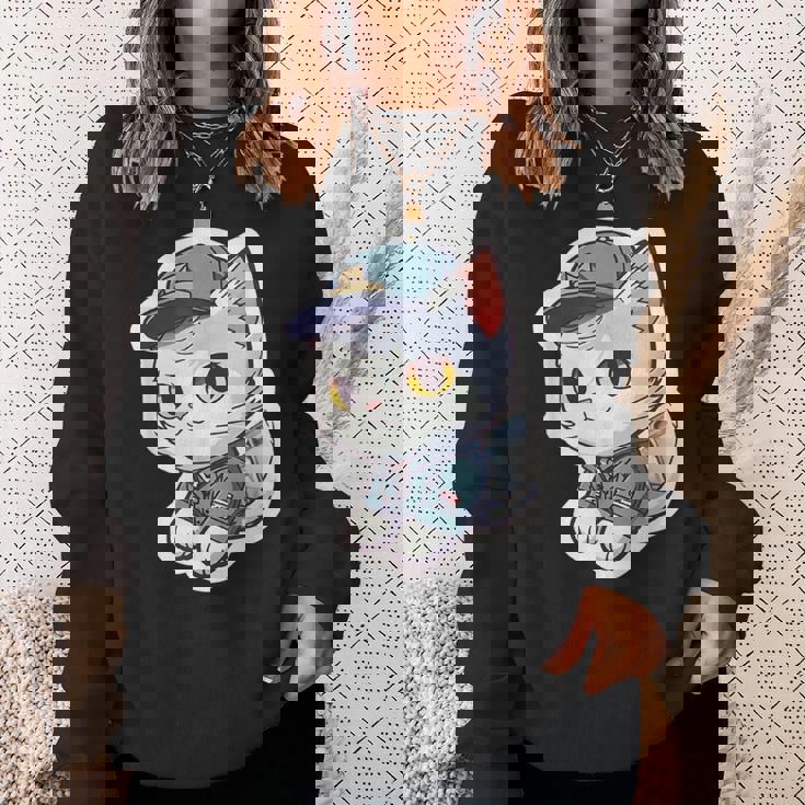 郵便配達員、Dps 配達員の猫を削除 スウェットシャツ 彼女への贈り物