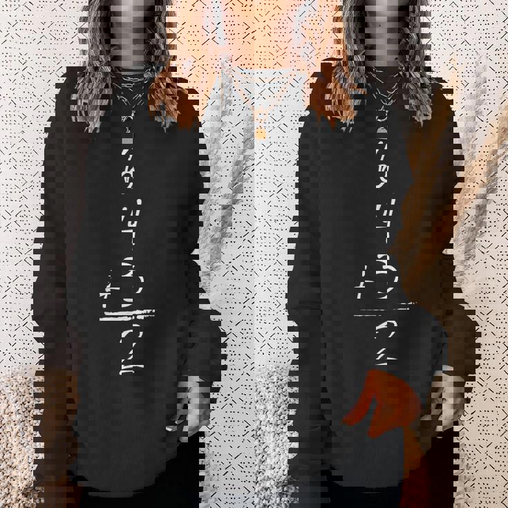 野球にインスパイアされた数学6 4 3 2 ダブルプレイソフトボールゲームtシャツ スウェットシャツ 彼女への贈り物