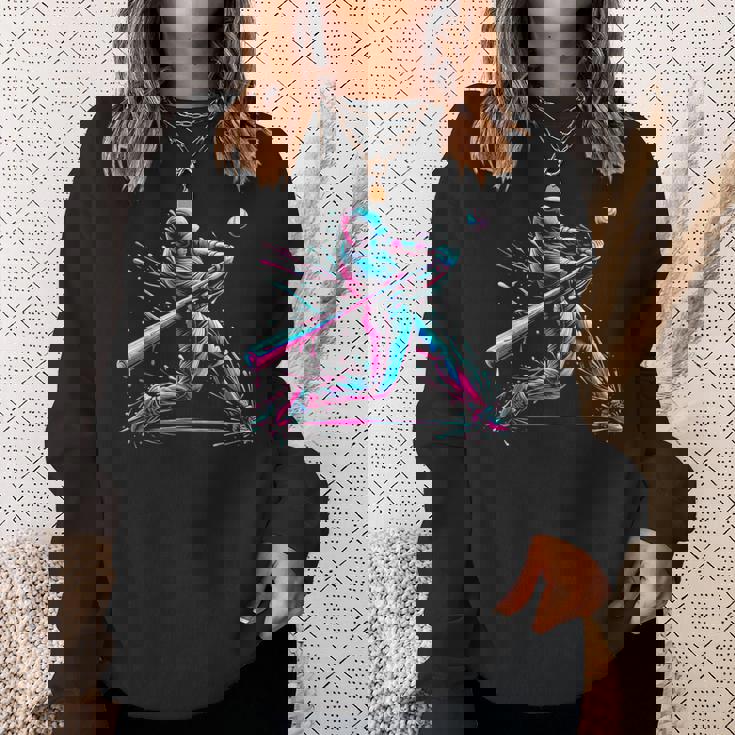 野球選手 野球好き ファン スポーツ アイスクリーム ドリップボーイ スウェットシャツ 彼女への贈り物