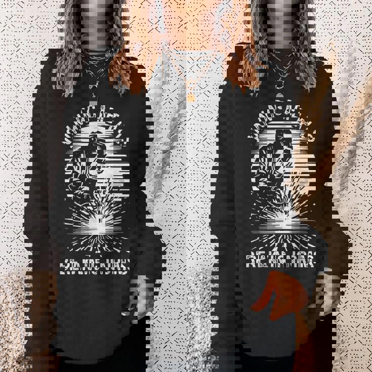 金属の接合 常識を打ち破る 溶接工 仕事 溶接 スウェットシャツ 彼女への贈り物