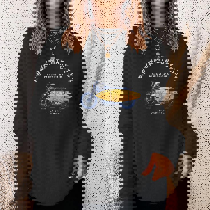 鎌倉 ジャパン おしゃれ クール サーフィン バイク オートバイ サーファー サーフボード スウェットシャツ 彼女への贈り物