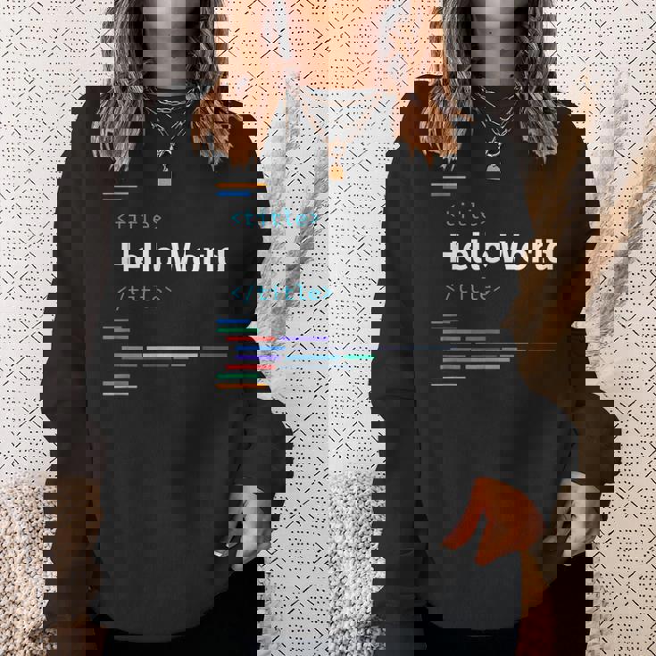 開発者 Hello World スウェットシャツ 彼女への贈り物