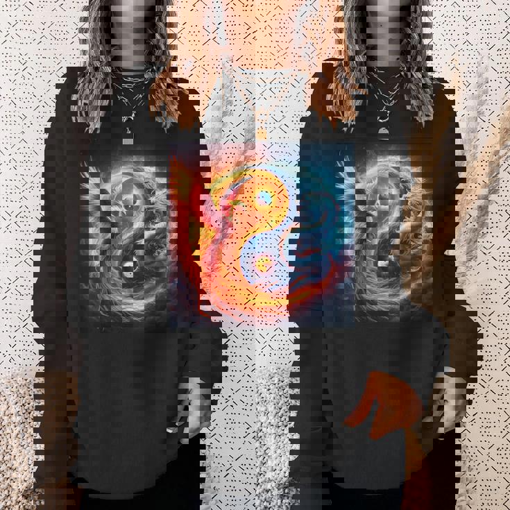 陰陽鳳凰と日本龍 スウェットシャツ 彼女への贈り物