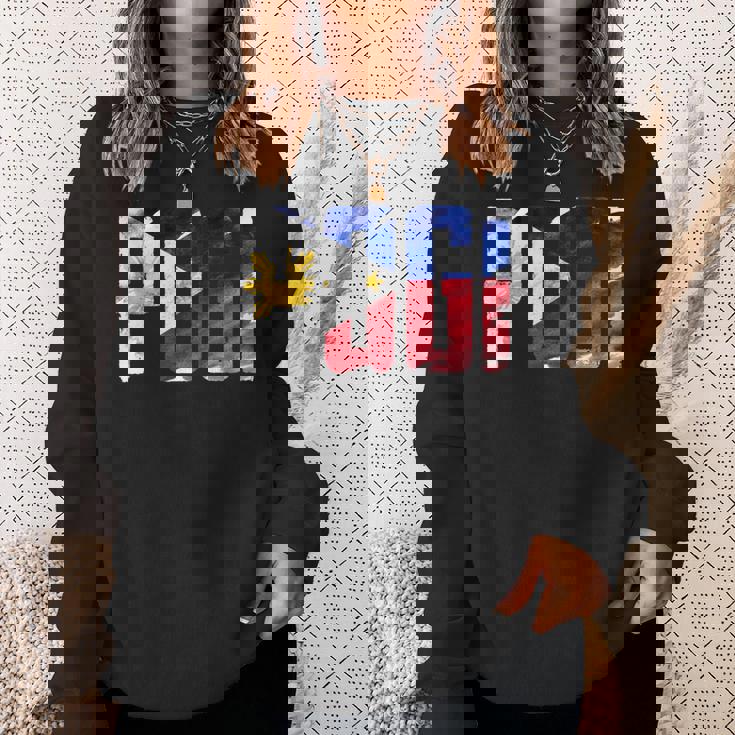 陽気なポギ タガログ語 ピノイ ステートメント フィリピン国旗 スウェットシャツ 彼女への贈り物