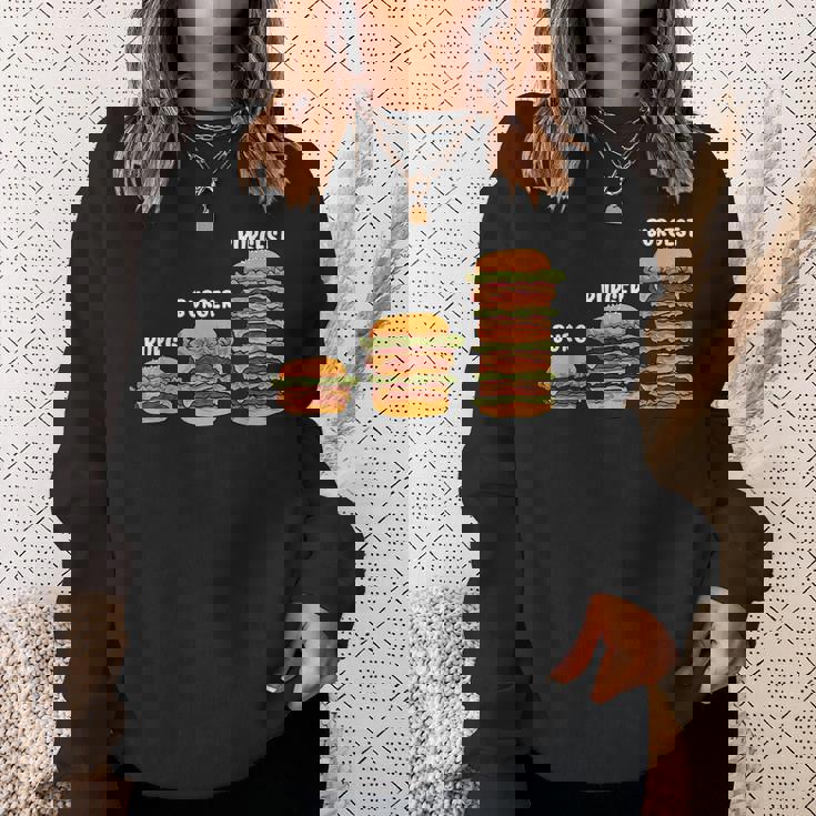 面白い バーグ バーガー バージェスト バーガー ハンバーガー チーズバーガー スウェットシャツ 彼女への贈り物