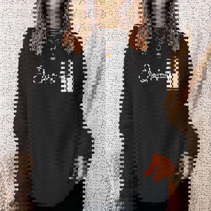 面白い ピアノ 音楽 ピアノ ギフト ピアニスト スウェットシャツ 彼女への贈り物