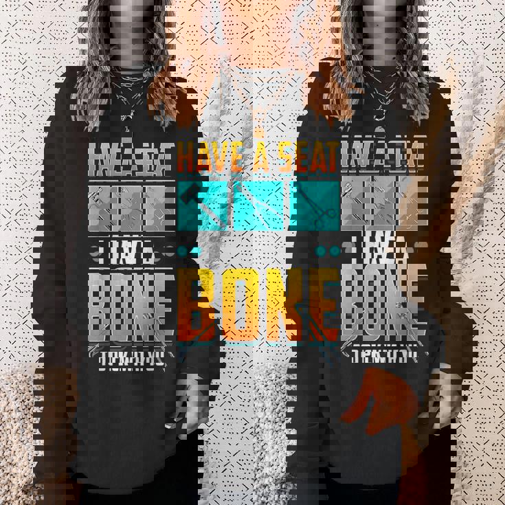 面白い 整形外科 医師 骨 整形外科 スウェットシャツ 彼女への贈り物