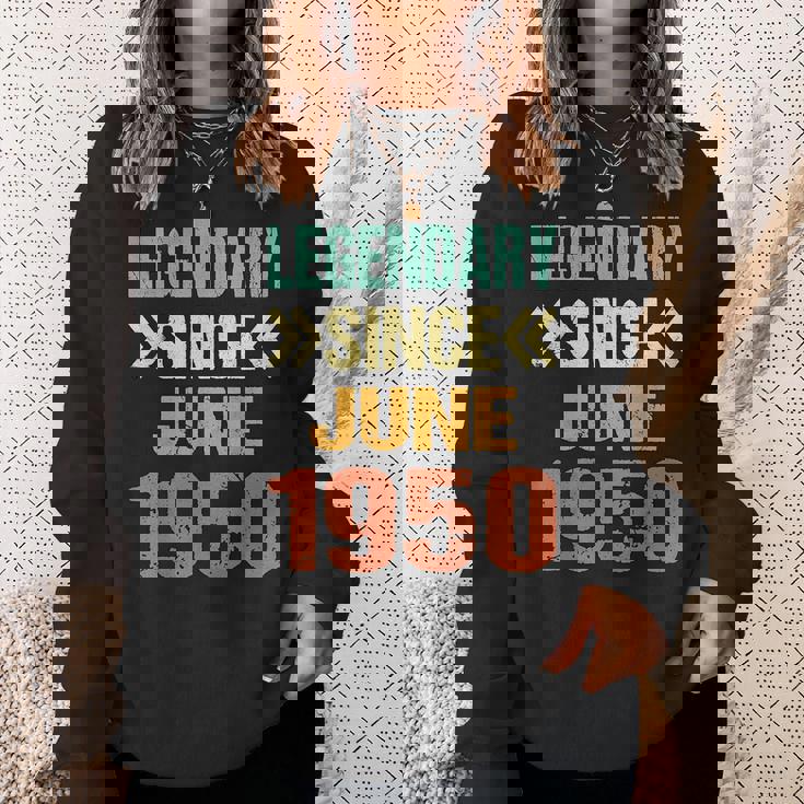 面白い75歳の誕生日 6月生まれの伝説 1950年6月以来 スウェットシャツ 彼女への贈り物