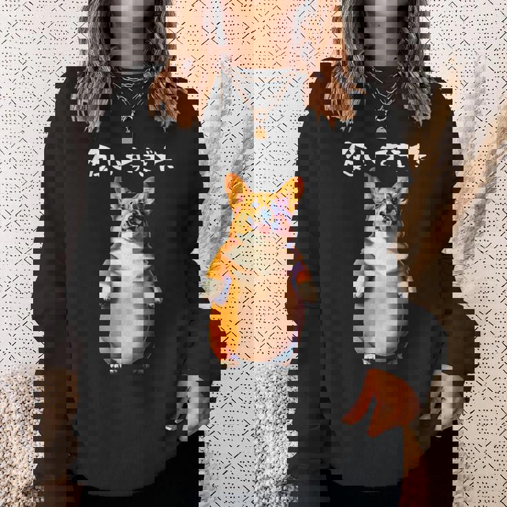 面白いtシャツ コーギー 犬 わがままボディ イヌ メンズ 犬好き グッズ おもしろ 面白い 服 ネタ スウェットシャツ 彼女への贈り物