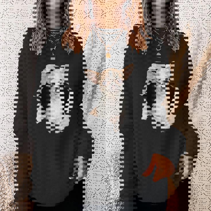 面白いtシャツ チワワ 犬 イヌ わんこ メンズ 犬好き グッズ かわいい おもしろ 面白い 服 ネタ スウェットシャツ 彼女への贈り物