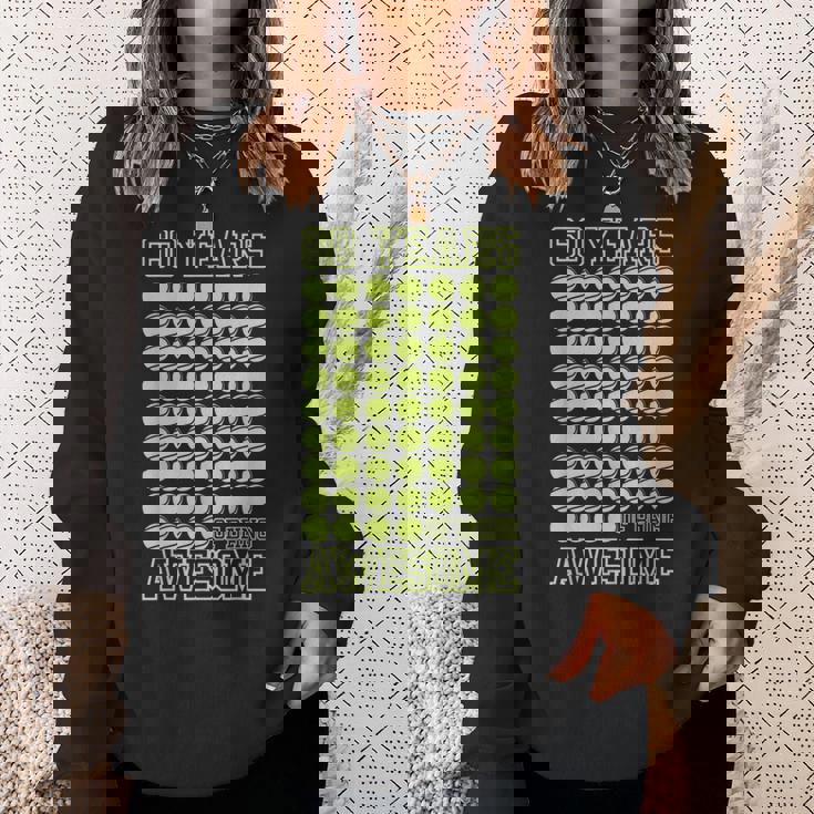 面白いtシャツ テニス 還暦祝い 60歳 父の日 テニス部 おもしろ 服 メンズ おもしろグッズ 大人 ネタ スウェットシャツ 彼女への贈り物