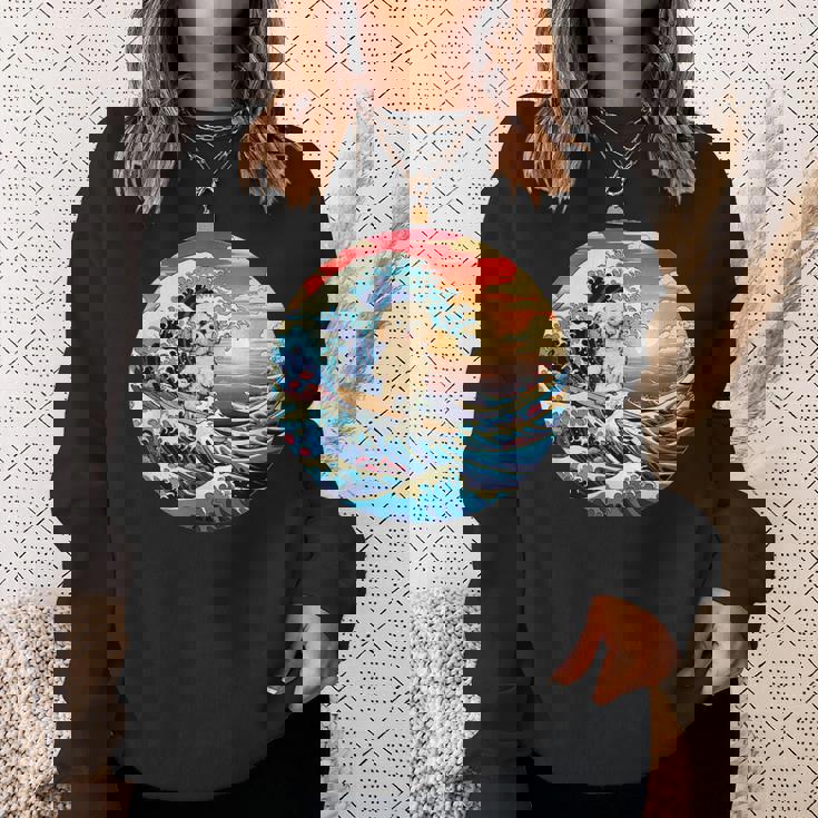 面白いtシャツ トイプードル イヌ メンズ 犬好き グッズ かわいい おもしろ 面白い 服 ネタ サーフィン スウェットシャツ 彼女への贈り物