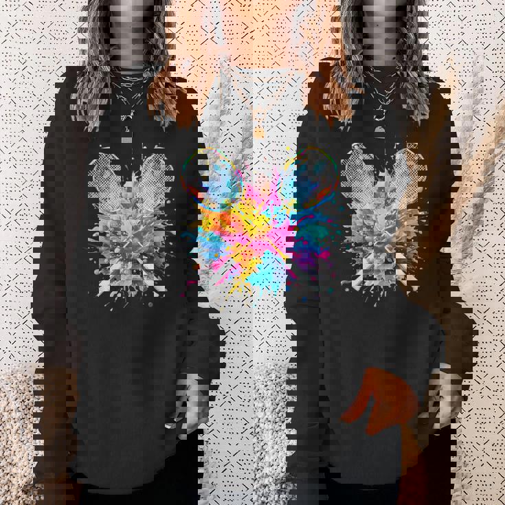 面白いtシャツ バドミントン おもしろ カラフル 服 ネタ メンズ テニス部 おもしろグッズ 大人 子供 スウェットシャツ 彼女への贈り物