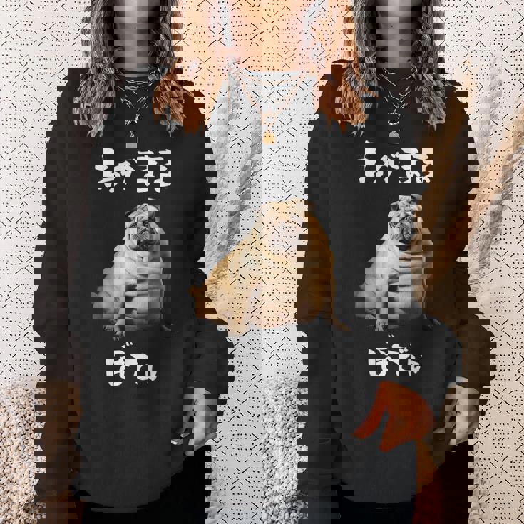 面白いtシャツ パグ わがままボディ イヌ 犬 わんこ メンズ 犬好き グッズ おもしろ 面白い 服 ネタ スウェットシャツ 彼女への贈り物