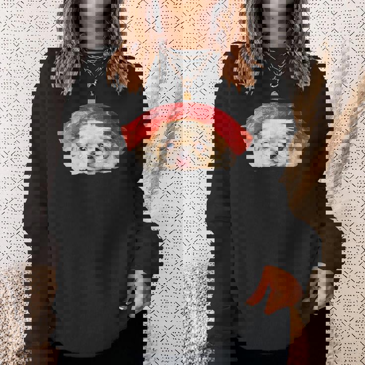 面白いtシャツ ペキニーズ 犬 イヌ 寿司 メンズ 犬好き グッズ かわいい おもしろ 面白い 服 ネタ スウェットシャツ 彼女への贈り物