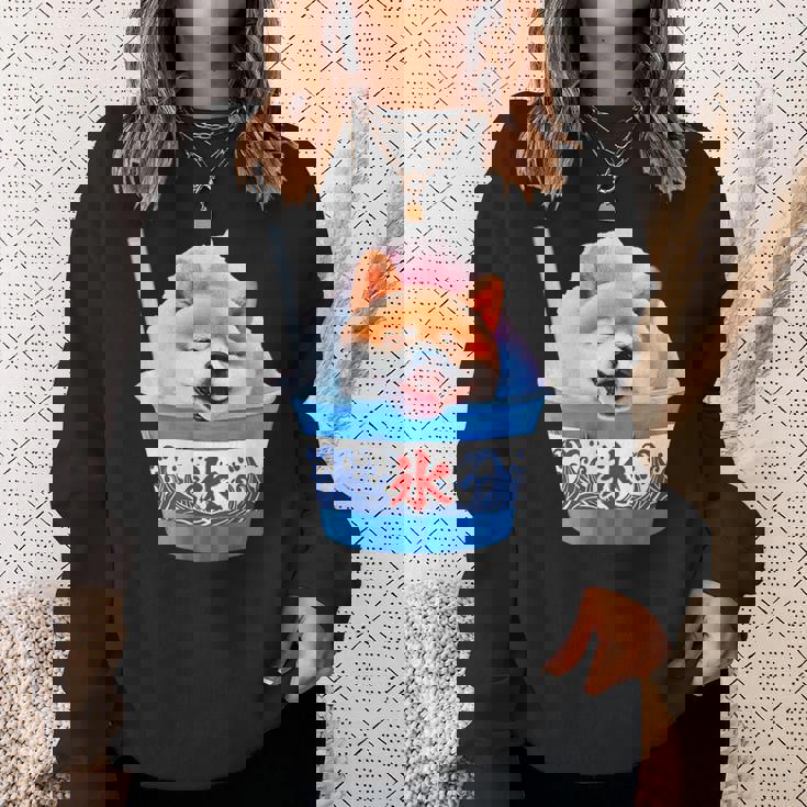 面白いtシャツ 柴犬 かき氷 イヌ わんこ メンズ 犬好き グッズ かわいい おもしろ 面白い 服 ネタ 夏 スウェットシャツ 彼女への贈り物