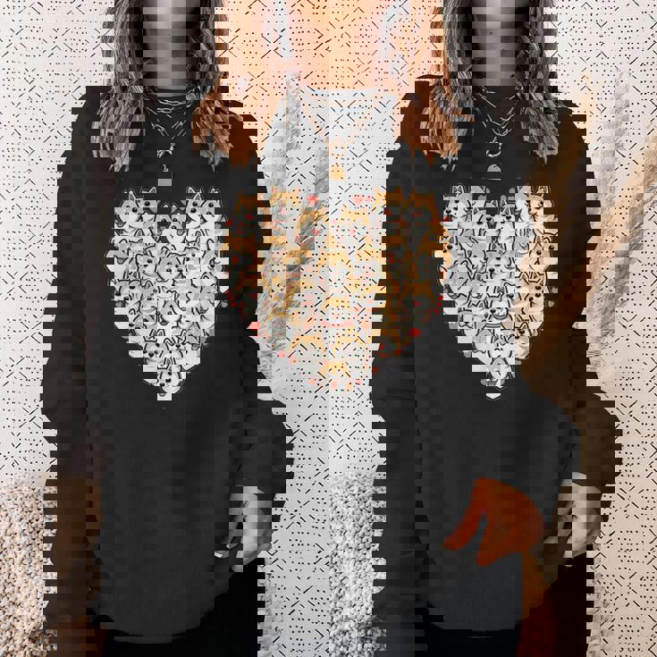 面白いtシャツ 柴犬 ハート イヌ わんこ メンズ 犬好き グッズ かわいい おもしろ 面白い 服 ネタ スウェットシャツ 彼女への贈り物