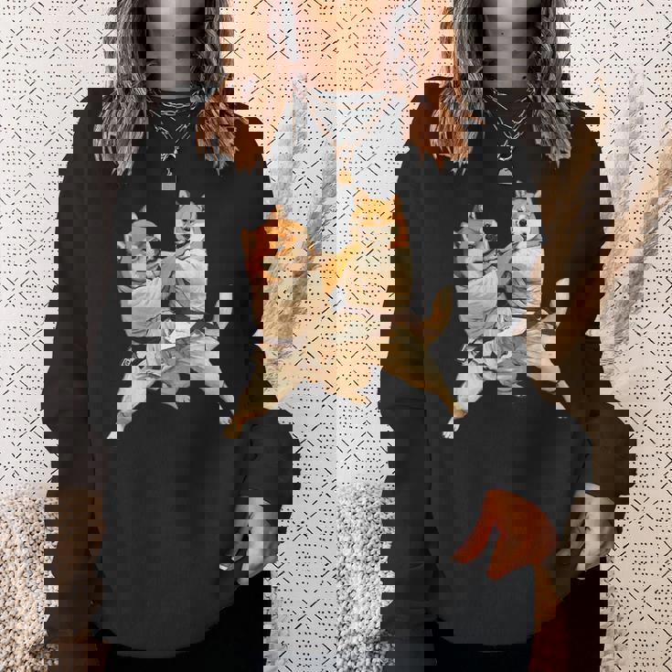 面白いtシャツ 柴犬 柔道 イヌ わんこ メンズ 犬好き グッズ かわいい おもしろ 面白い 服 ネタ 犬 スウェットシャツ 彼女への贈り物