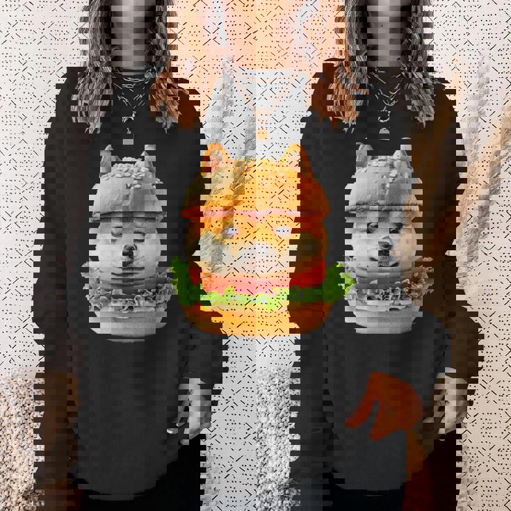 面白いtシャツ 柴犬 犬 イヌ ハンバーガー メンズ 犬好き グッズ かわいい おもしろ 面白い 服 ネタ スウェットシャツ 彼女への贈り物