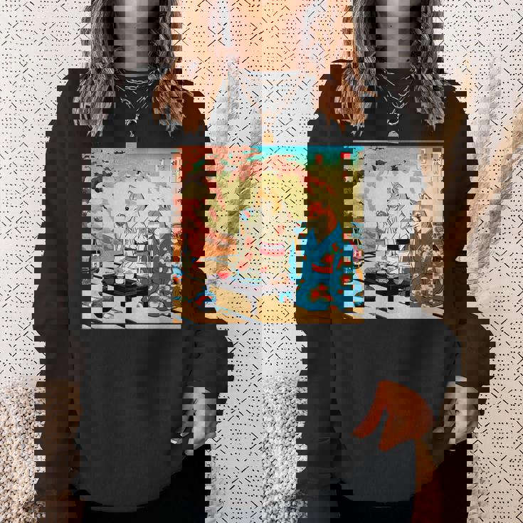 面白いtシャツ 柴犬 酒 イヌ わんこ メンズ 犬好き グッズ かわいい おもしろ 面白い 服 ネタ 浮世絵 スウェットシャツ 彼女への贈り物