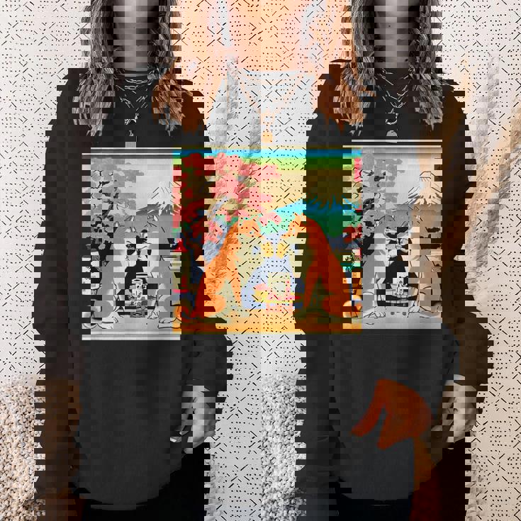 面白いtシャツ 柴犬 酒イヌ わんこ メンズ 犬好き グッズ かわいい おもしろ 面白い 服 ネタ 浮世絵 スウェットシャツ 彼女への贈り物