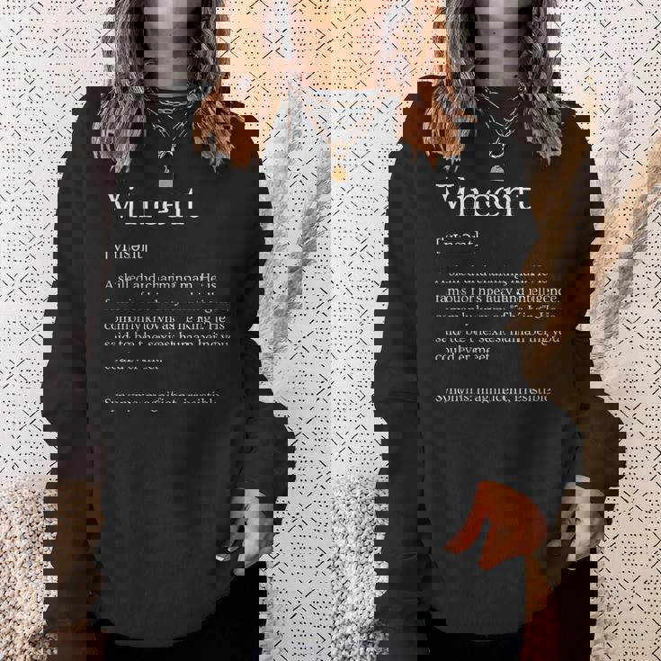 メンズ 面白いvincentの名前の意味 -Incent パーソナライズされた名前 スウェットシャツ 彼女への贈り物