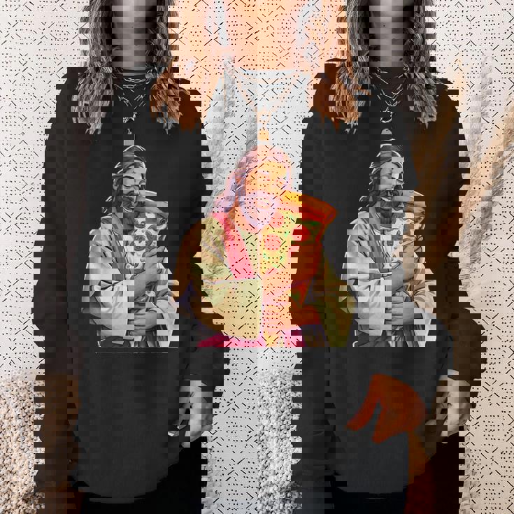 面白いイエスピザ愛好家クリスチャンユーモアtシャツ ピザジョーク スウェットシャツ 彼女への贈り物