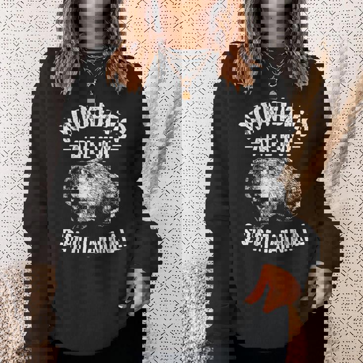 面白いウォンバットギフトクールウォンバットは私の精神動物愛です スウェットシャツ 彼女への贈り物