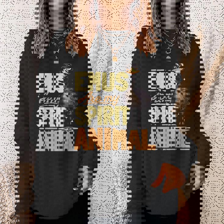 面白いエミューアニマルemus Are Mypiritアニマル。 スウェットシャツ 彼女への贈り物