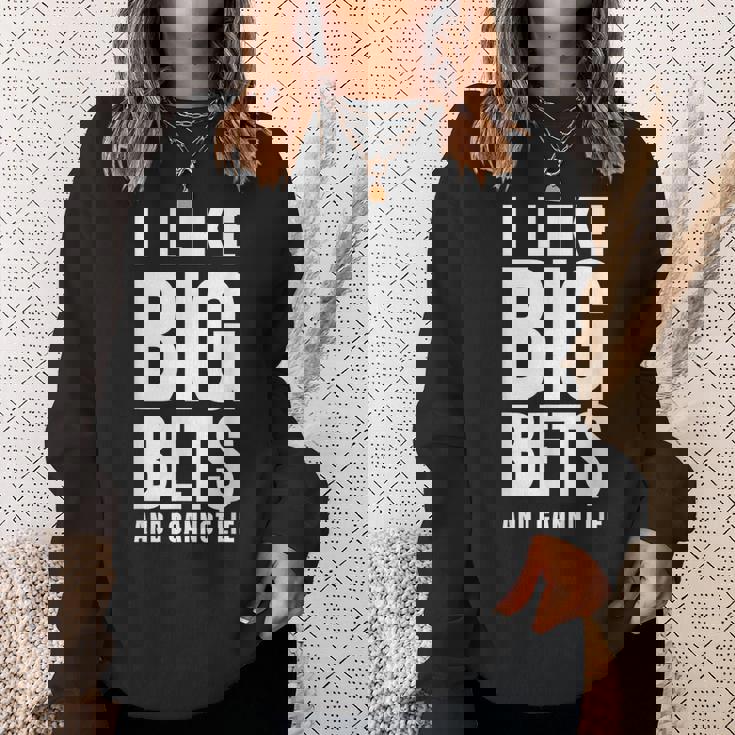 面白いカジノギャンブル大きな賭けが好き スウェットシャツ 彼女への贈り物