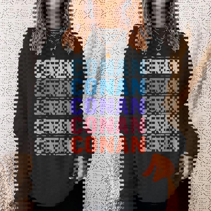 面白いギフト名 コナン 名入れ名 スウェットシャツ 彼女への贈り物