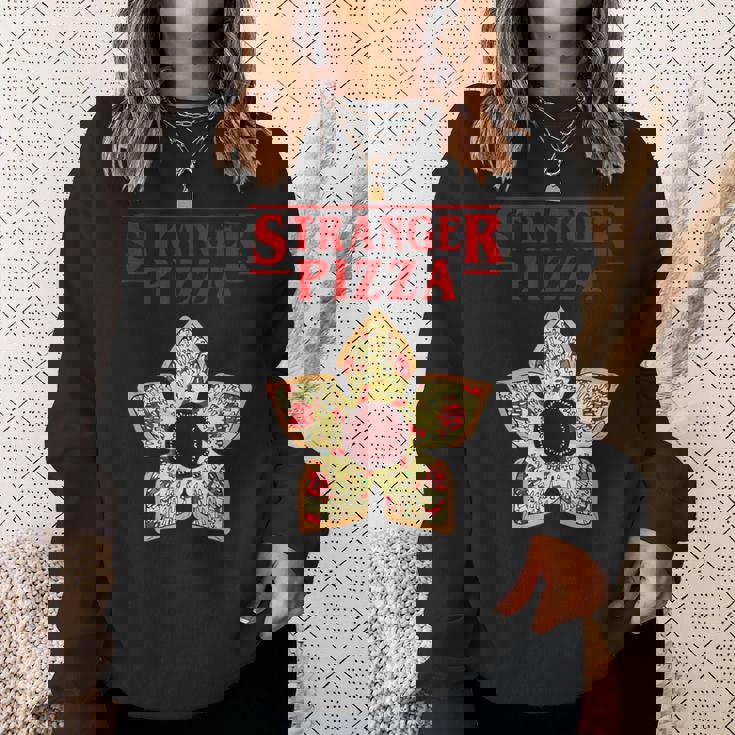 面白いストレンジャー・ピザ・シングス スウェットシャツ 彼女への贈り物