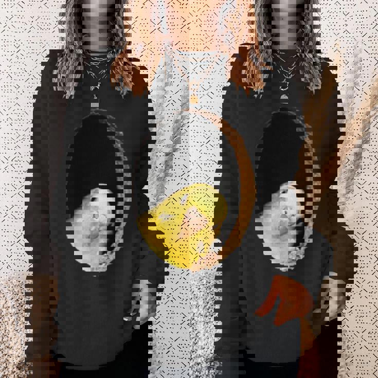 面白いセキセイインコ イエロー セキセイインコ ペット 鳥好きのギフト スウェットシャツ 彼女への贈り物