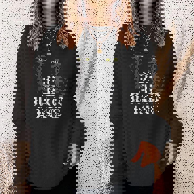 面白いドラゴンダンス ダンシングドラゴンミーム スウェットシャツ 彼女への贈り物