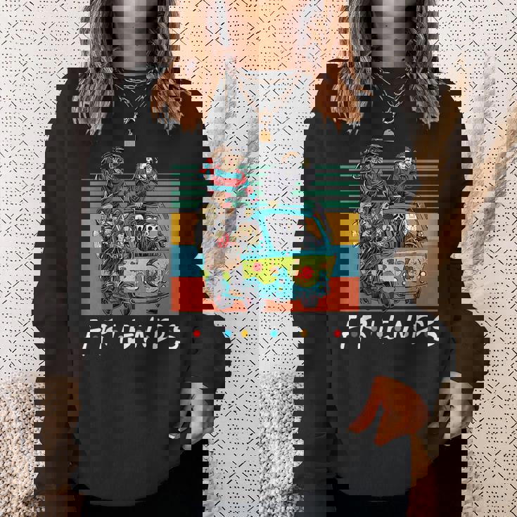 面白いハロウィンコスチュームキャラクター ホラー映画 スウェットシャツ 彼女への贈り物