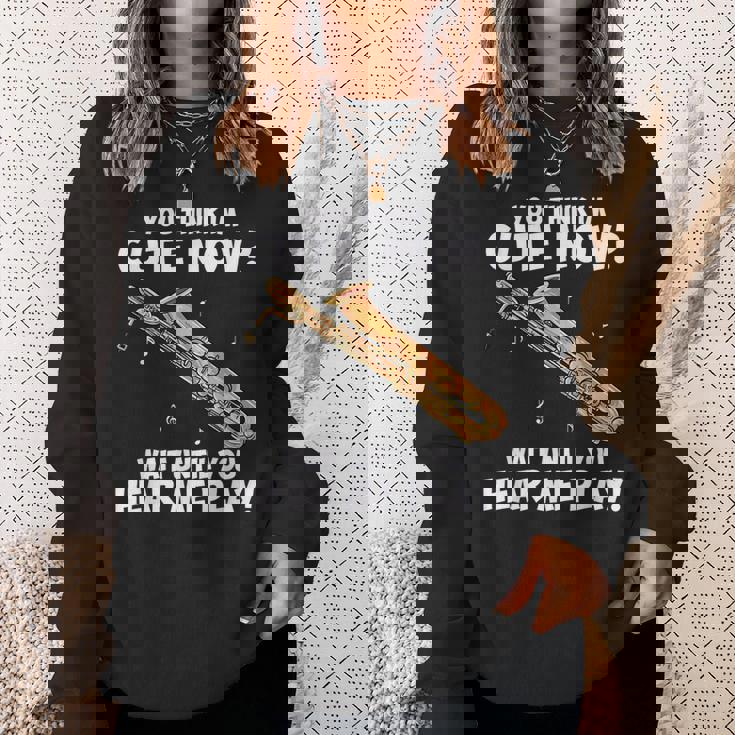 面白いバリトンサックスのデザイン私はサックスを持っています スウェットシャツ 彼女への贈り物