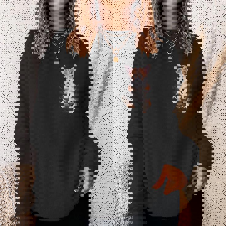 面白いペンブローク ウェルシュコーギー あなたのポケットにコーギー愛好家向け スウェットシャツ 彼女への贈り物