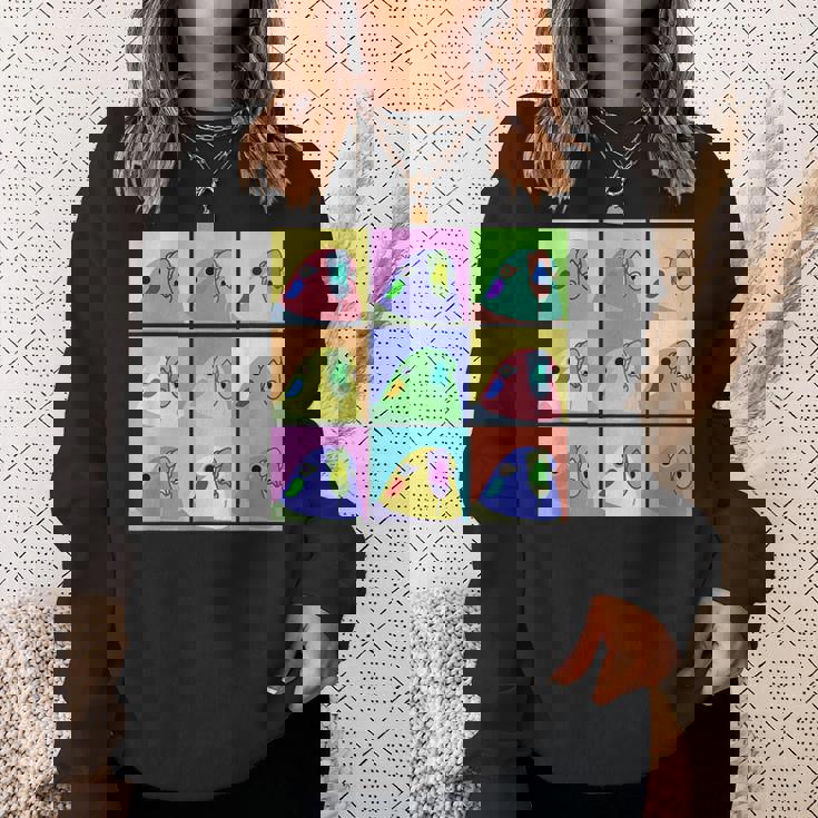 面白いポップアート オカメインコ かわいい鳥 オウム スウェットシャツ 彼女への贈り物